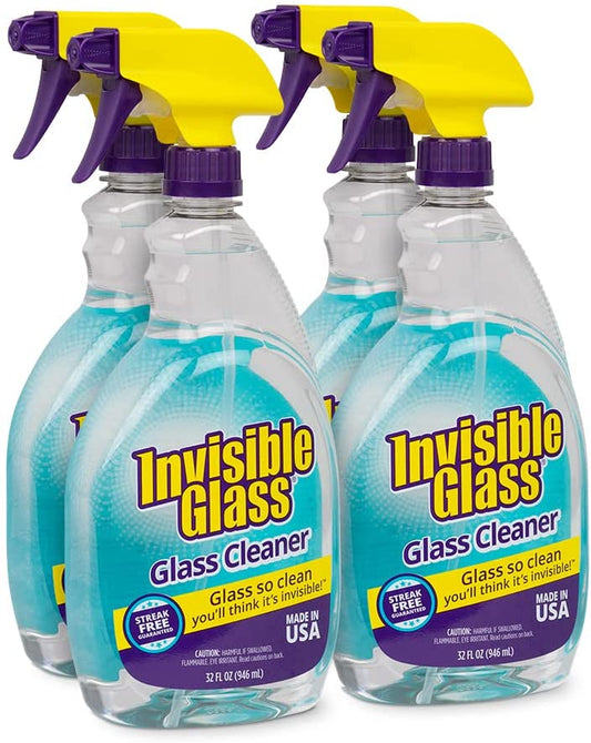 92194-4PK 32-Ounce Cleaner and Window Spray for Home and Auto for a Streak-Free Shine Film-Free Glass Cleaner and Safe for Tinted and Non-Tinted Windows and Windshield Film Remover