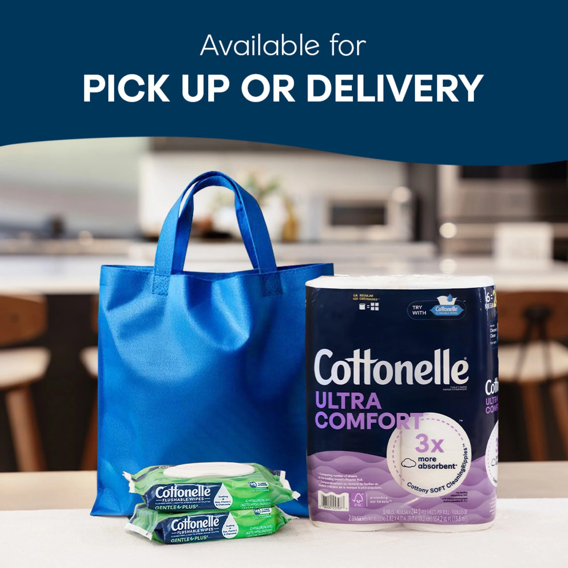 Ultra Comfort Toilet Paper, Soft Toilet Tissue, 30 Mega Rolls